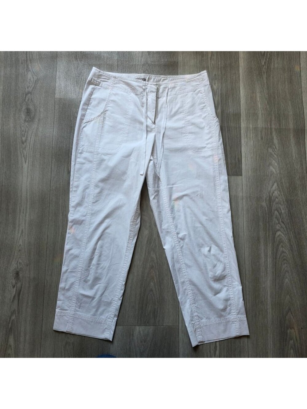 J. Jill Womens White Straight-Leg Stretch Pants Size 4